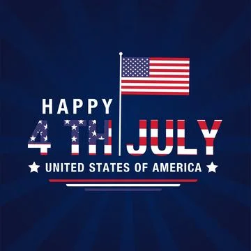 Vector creative 4th of July American flag style background Stock Illustration