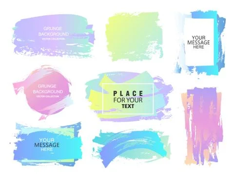 Vector creative background design. Box for text, information.Hand drawn brush Illustrazione stock