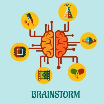 Vector creative brainstorming graphic design Stock Illustration