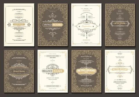 Vector creative cards Illustrazione stock