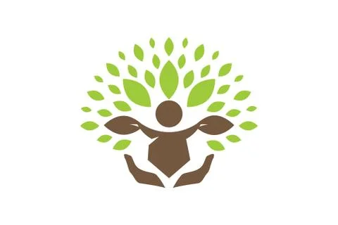 Vector Creative Colorful Tree Human Concept Stock Illustration