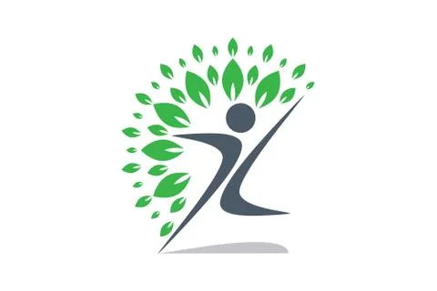 Vector Creative Colorful Tree Human Concept Stock Illustration