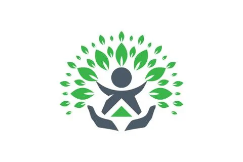 Vector Creative Colorful Tree Human Concept Stock Illustration