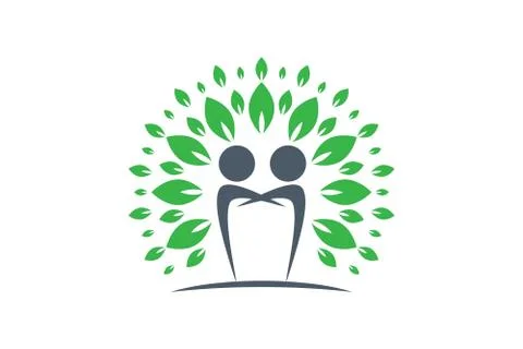 Vector Creative Colorful Tree Human Concept Stock Illustration