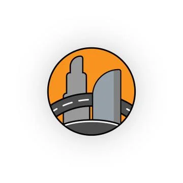 Vector creative construction, the logo of skyscrapers, offices. Stock Illustration