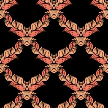 Vector creative hand-drawn abstract seamless pattern Stock Illustration