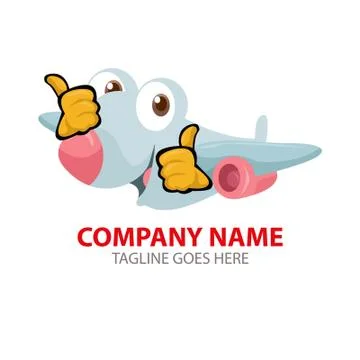 Vector Creative Iillustration smile Plane. Stock Illustration