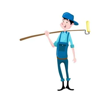 Vector Creative Illustation Painter character Figure Stock Illustration