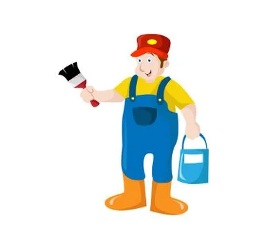 Vector Creative Illustation Painter character Figure Stock Illustration