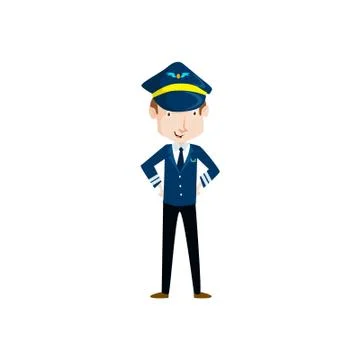 Vector Creative Illustation Pilot Figure Stock Illustration