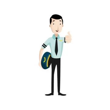 Vector Creative Illustation Pilot Figure Stock Illustration