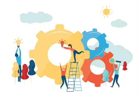 Vector creative illustration of business graphics, the company is engaged in the Stock Illustration