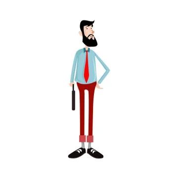 Vector Creative Illustration Business man cartoon character. Stock Illustration