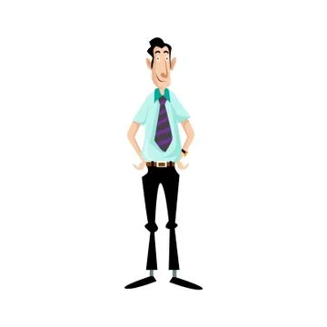 Vector Creative Illustration Business man cartoon character. Stock Illustration