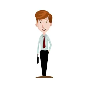 Vector Creative Illustration Business man cartoon character. Stock Illustration