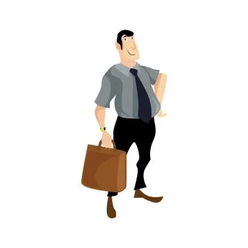 Vector Creative Illustration Business man cartoon character. Stock Illustration