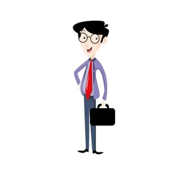 Vector Creative Illustration Business man cartoon character. Stock Illustration