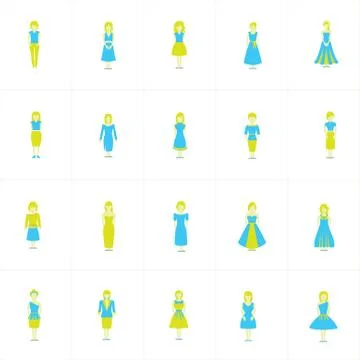 Vector Creative Illustration Diverse set of cartoon people. Stock Illustration