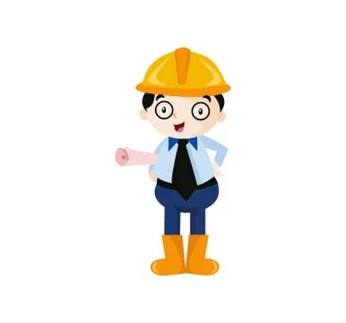 Vector Creative Illustration Engineers cartoon Stock Illustration