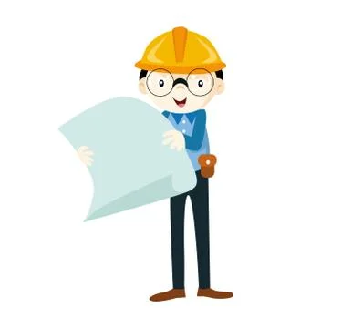 Vector Creative Illustration Engineers cartoon Stock Illustration