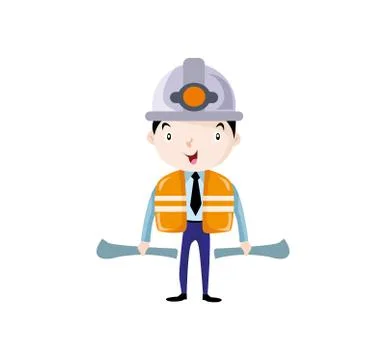 Vector Creative Illustration Engineers cartoon Stock Illustration