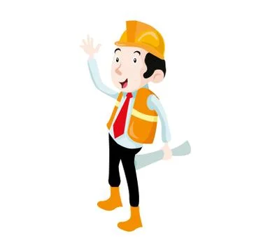 Vector Creative Illustration Engineers cartoon Stock Illustration