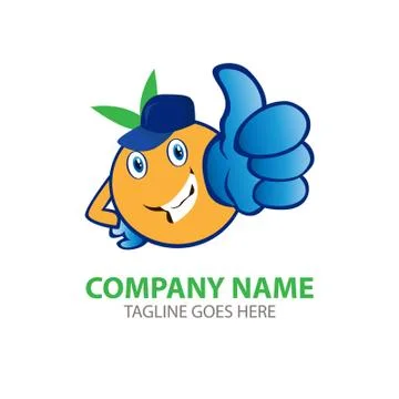 Vector Creative Illustration Orange Logo. Stock Illustration