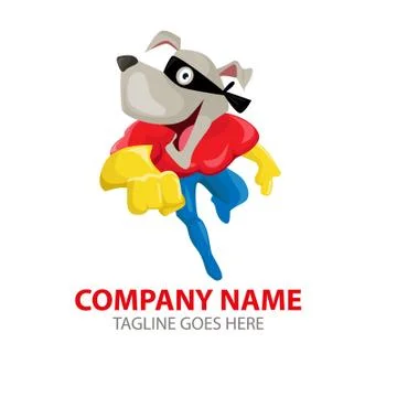 Vector creative Illustration super dog. Stock Illustration