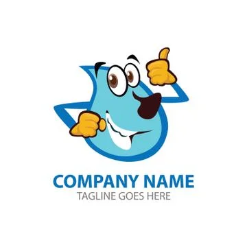 Vector Creative Illustration water character figure logo Stock Illustration