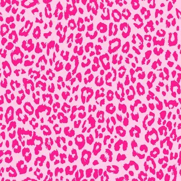Vector creative leopard seamless pattern design in pink color 스톡 일러스트