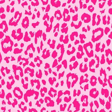 Vector creative leopard seamless pattern design in pink color 스톡 일러스트