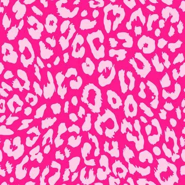 Vector creative leopard seamless pattern design in pink color Stock Illustration
