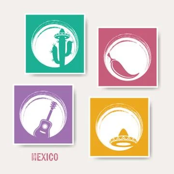 Vector creative mexico greeting card Stock Illustration