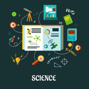 Vector creative science elements concept Stock Illustration