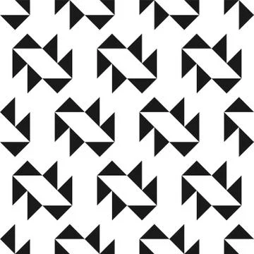 Vector creative seamless geometric pattern. Textile striped black and white Illustrazione stock