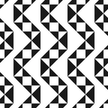 Vector creative seamless geometric pattern. Textile striped black and white 库存插图