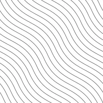 Vector creative seamless outline pattern. Striped endless wave texture. White 스톡 일러스트
