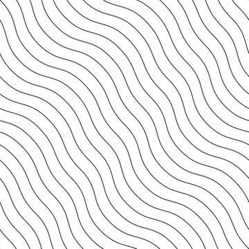 Vector creative seamless outline pattern. Striped endless wave texture. White Stockillustratie