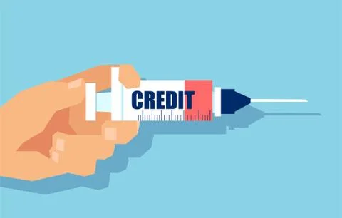 Vector of a credit syringe Stock Illustration