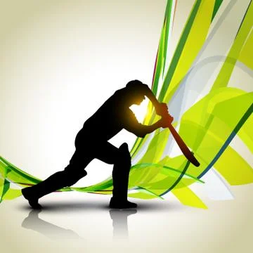 Vector cricket background Stock Illustration