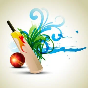 Vector cricket background Stock Illustration