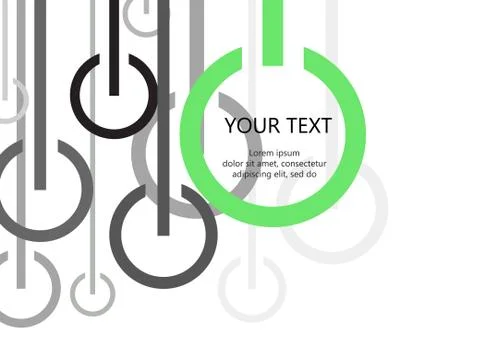 Vector : Cricle and line on and off switch abstract background Stock Illustration
