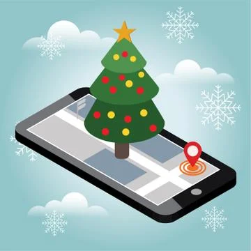 Vector cristmas tree Illustrazione stock