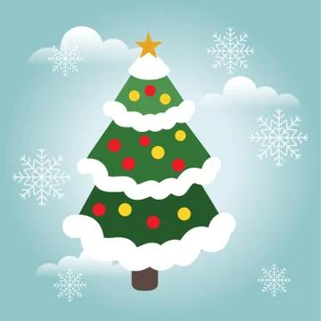 Vector cristmas tree Stock Illustration