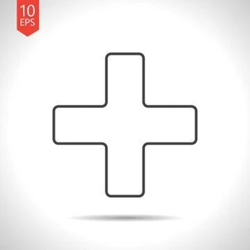 Vector cross icon Stock Illustration