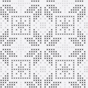 Vector cross stitch winter seamless pattern print background. Stock Illustration