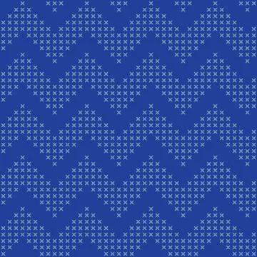 Vector cross stitch zig zag seamless pattern print background. Stock Illustration