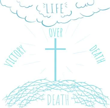 Vector Cross Victory over death Stock Illustration
