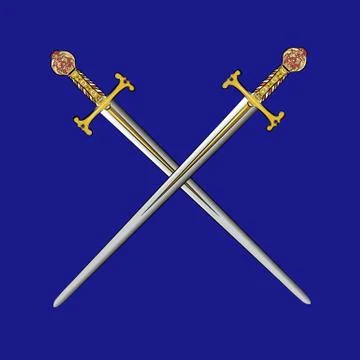 Vector crossed swords Stock Illustration