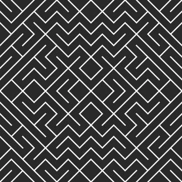 Vector crossing maze straight lines pattern background. イラスト素材